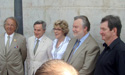 De gauche à droite : M. Patrick Herr, M. Serge Kahn, Mme Anne-Marie Vallin-Charcot, M.Guy Pessiot, M. Jean-Claude Lacaille
